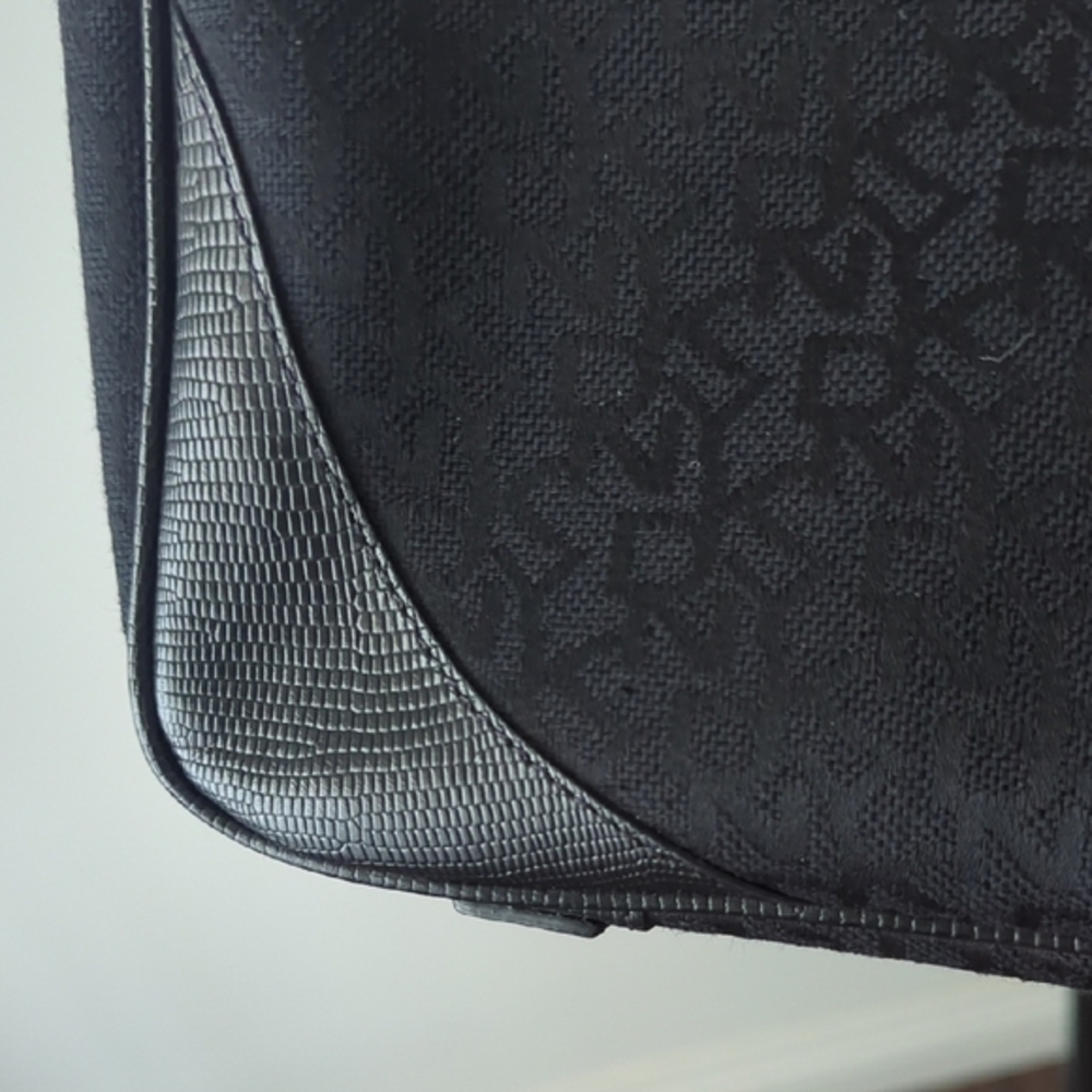 DKNY Black Stylish Slim Canvas Tote Bag - Picture 5 of 5